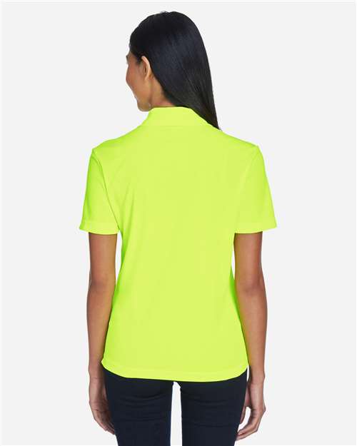 Core 365 78181P Women's Origin Performance Piqué Polo with Pocket - Safety Yellow - model back
