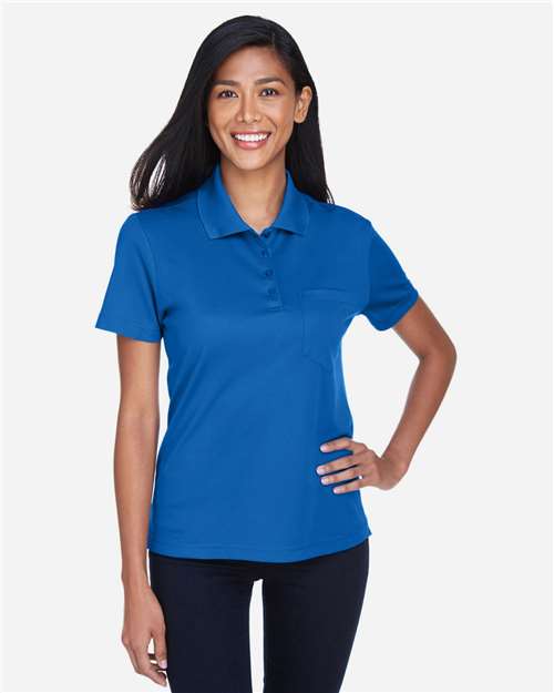 Core 365 78181P Women's Origin Performance Piqué Polo with Pocket - True Royal - model front