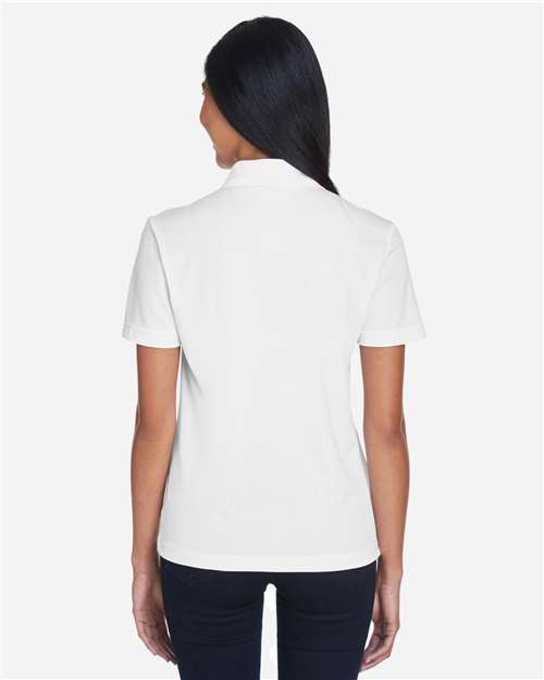 Core 365 78181P Women's Origin Performance Piqué Polo with Pocket - White - model back