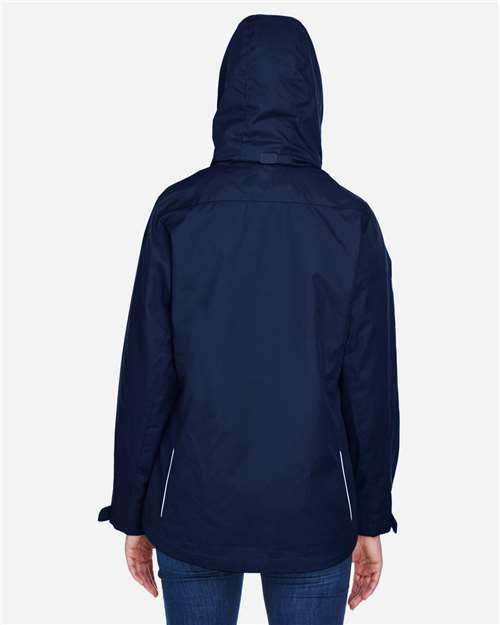 Core 365 78205 Women's 3-in-1 Jacket with Fleece Liner - Classic Navy - model back