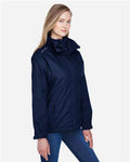 Core 365 78205 Women's 3-in-1 Jacket with Fleece Liner - Classic Navy - model side