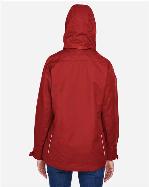 Core 365 78205 Women's 3-in-1 Jacket with Fleece Liner - Classic Red - model back