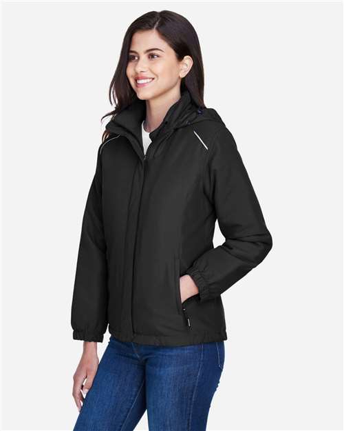 Core 365 78189 Women's Brisk Insulated Jacket - Black - model side