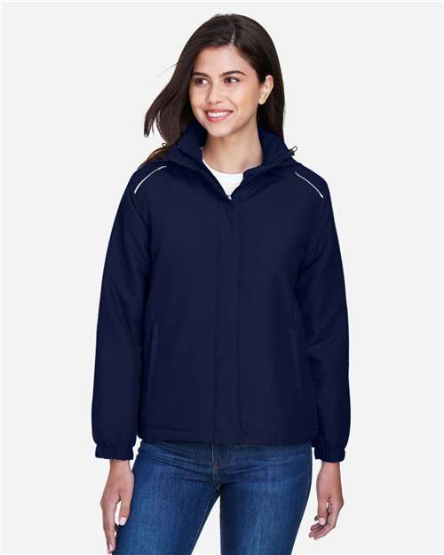 Core 365 78189 Women's Brisk Insulated Jacket - Classic Navy - model front