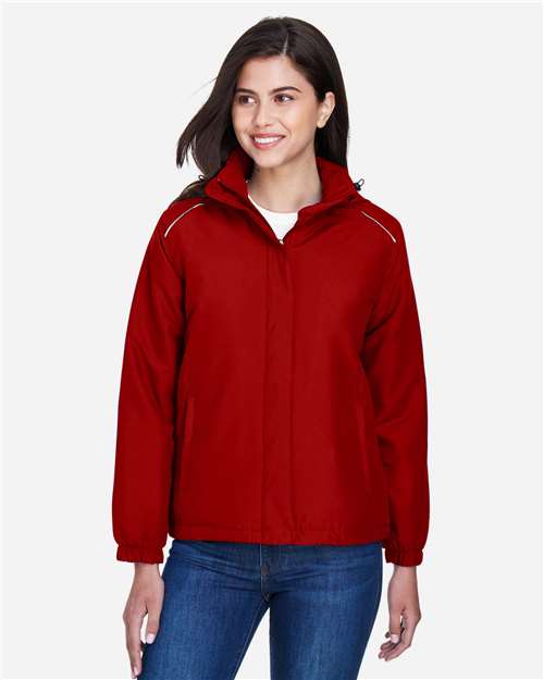 Core 365 78189 Women's Brisk Insulated Jacket - Classic Red - model front