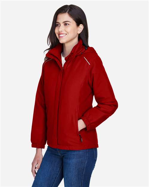 Core 365 78189 Women's Brisk Insulated Jacket - Classic Red - model side