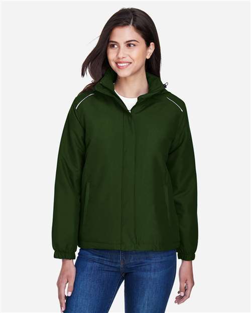 Core 365 78189 Women's Brisk Insulated Jacket - Forest - model front