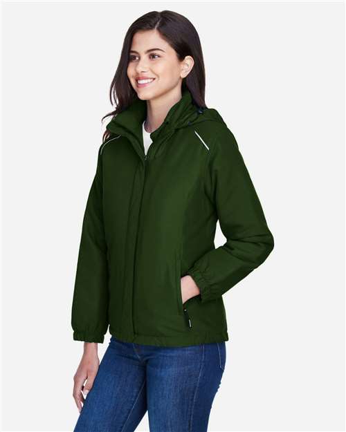 Core 365 78189 Women's Brisk Insulated Jacket - Forest - model side