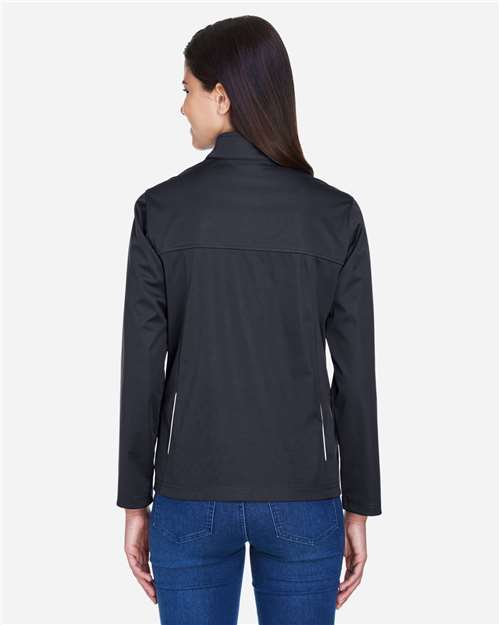 Core 365 CE708W Women's Techno Lite Three-Layer Knit Tech-Shell - Black - model back