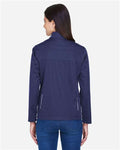 Core 365 CE708W Women's Techno Lite Three-Layer Knit Tech-Shell - Classic Navy - model back