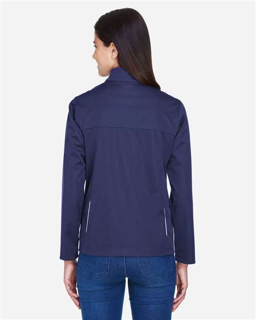 Core 365 CE708W Women's Techno Lite Three-Layer Knit Tech-Shell - Classic Navy - model back