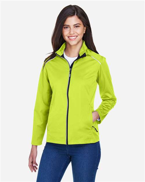 Core 365 CE708W Women's Techno Lite Three-Layer Knit Tech-Shell - Safety Yellow - model front