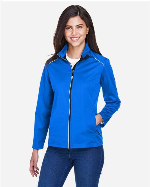 Core 365 CE708W Women's Techno Lite Three-Layer Knit Tech-Shell - True Royal - model front