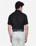 Core 365 88194 Men's Optimum Short Sleeve Twill Dress Shirt - Black - model back