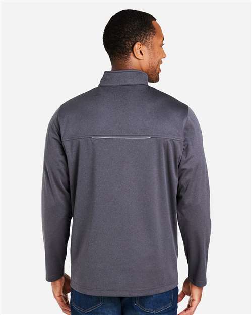 Core 365 CE708 Men's Techno Lite Three-Layer Knit Tech-Shell - Carbon Heather - model back
