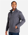 Core 365 CE708 Men's Techno Lite Three-Layer Knit Tech-Shell - Carbon Heather - model side