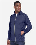Core 365 CE708 Men's Techno Lite Three-Layer Knit Tech-Shell - Classic Navy - model side