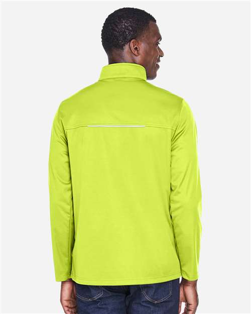 Core 365 CE708 Men's Techno Lite Three-Layer Knit Tech-Shell - Safety Yellow - model back