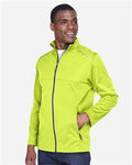 Core 365 CE708 Men's Techno Lite Three-Layer Knit Tech-Shell - Safety Yellow - model side