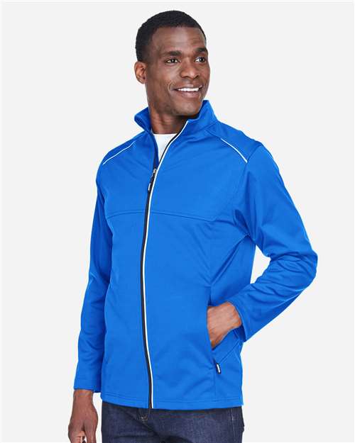 Core 365 CE708 Men's Techno Lite Three-Layer Knit Tech-Shell - True Royal - model side