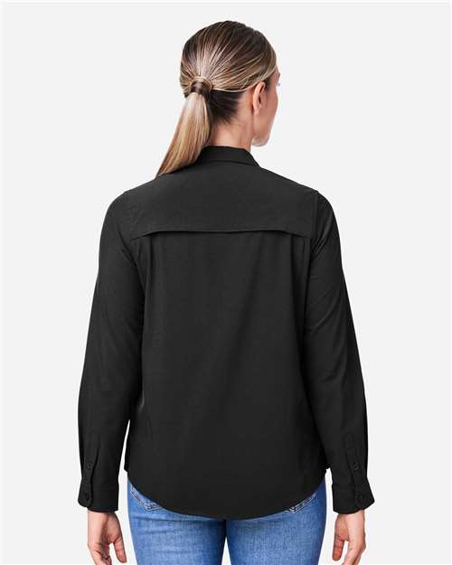 Core 365 CE510LW Women's Ultra UVP Marina Shirt - Black - model back