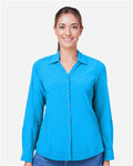 Core 365 CE510LW Women's Ultra UVP Marina Shirt - Electric Blue - model front