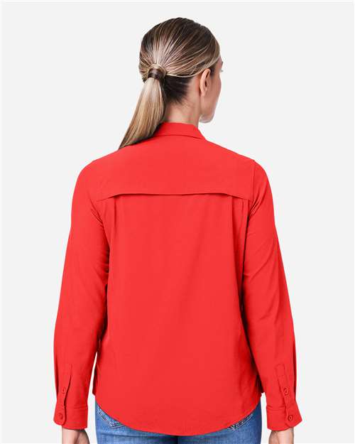 Core 365 CE510LW Women's Ultra UVP Marina Shirt - Marina Red - model back
