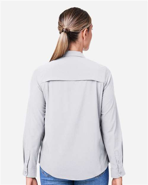 Core 365 CE510LW Women's Ultra UVP Marina Shirt - Platinum - model back