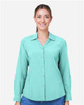 Core 365 CE510LW Women's Ultra UVP Marina Shirt - Sea Glass - model front