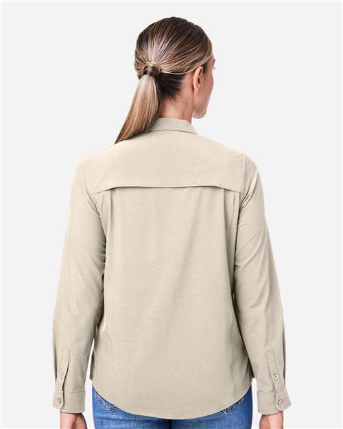 Core 365 CE510LW Women's Ultra UVP Marina Shirt - Stone - model back
