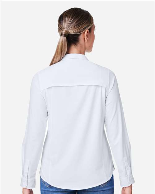 Core 365 CE510LW Women's Ultra UVP Marina Shirt - White - model back