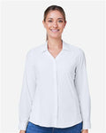 Core 365 CE510LW Women's Ultra UVP Marina Shirt - White - model front