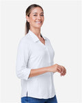 Core 365 CE510LW Women's Ultra UVP Marina Shirt - White - model side