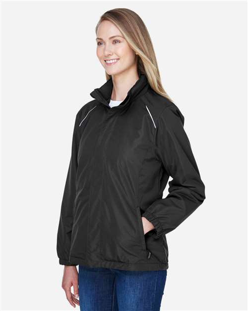 Core 365 78224 Women's Profile Fleece-Lined All-Season Jacket - Black - model side