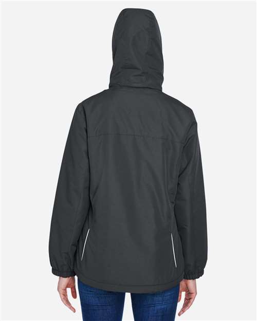 Core 365 78224 Women's Profile Fleece-Lined All-Season Jacket - Carbon - model back