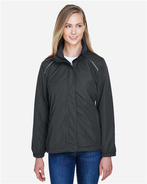 Core 365 78224 Women's Profile Fleece-Lined All-Season Jacket - Carbon - model front