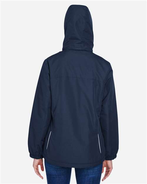 Core 365 78224 Women's Profile Fleece-Lined All-Season Jacket - Classic Navy - model back