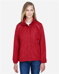 Core 365 78224 Women's Profile Fleece-Lined All-Season Jacket - Classic Red - model front