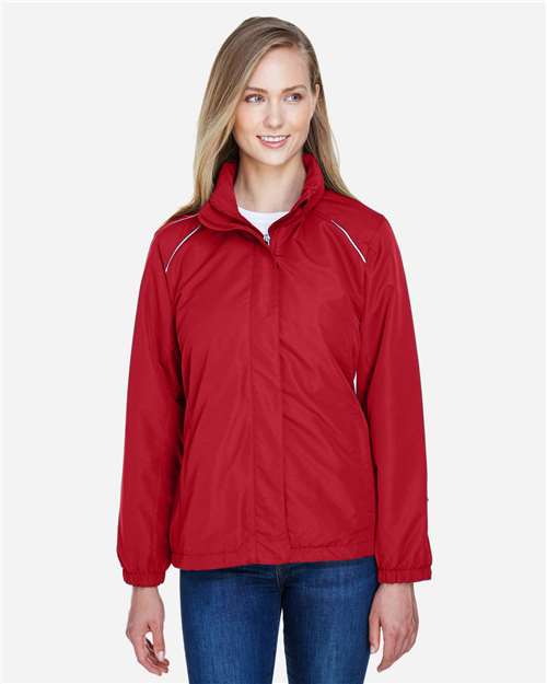 Core 365 78224 Women's Profile Fleece-Lined All-Season Jacket - Classic Red - model front