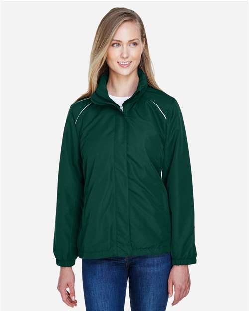 Core 365 78224 Women's Profile Fleece-Lined All-Season Jacket - Forest - model front