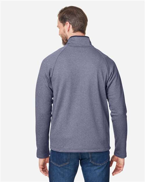 Core 365 CE72 Men's Venture Heathered Stripe Full-Zip Jacket - Classic Navy/ White - model back