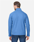Core 365 CE72 Men's Venture Heathered Stripe Full-Zip Jacket - True Royal/ White - model back