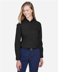 Core 365 78193 Women's Operate Twill Shirt - Black - model front