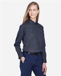 Core 365 78193 Women's Operate Twill Shirt - Carbon - model side