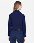 Core 365 78193 Women's Operate Twill Shirt - Classic Navy - model back