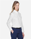 Core 365 78193 Women's Operate Twill Shirt - White - model side