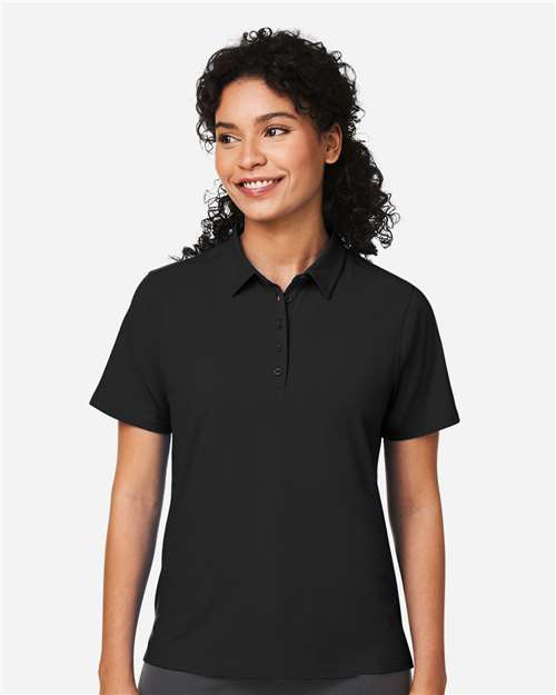 Devon & Jones DG120W Women's Raleigh Stretch Polo - Black - model front