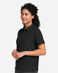 Devon & Jones DG120W Women's Raleigh Stretch Polo - Black - model side