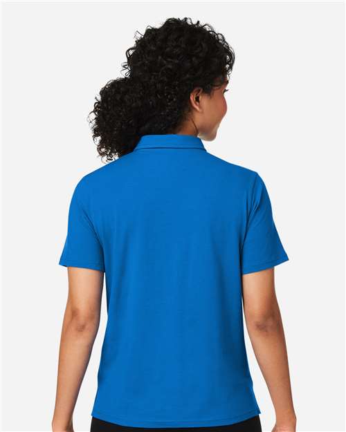 Devon & Jones DG120W Women's Raleigh Stretch Polo - French Blue - model back