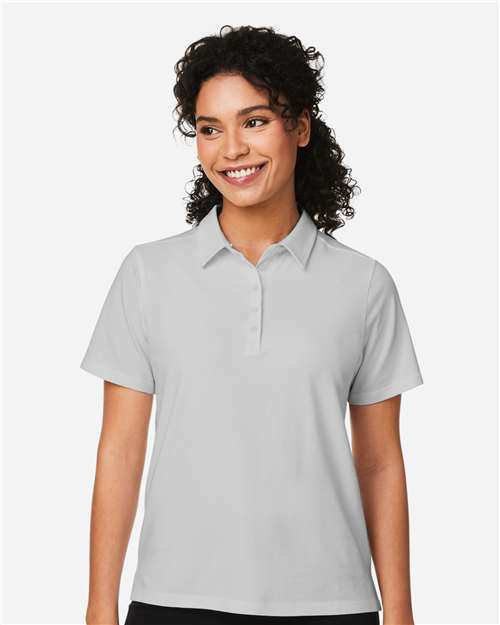 Devon & Jones DG120W Women's Raleigh Stretch Polo - Grey - model front
